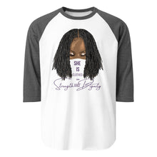 Load image into Gallery viewer, Women's Sisterlocks "Proverbs 31" 3/4 sleeve raglan shirt