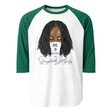 Load image into Gallery viewer, Women's Sisterlocks "Proverbs 31" 3/4 sleeve raglan shirt