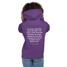 Load image into Gallery viewer, Women's "Chosen"Hoodie with Scripture