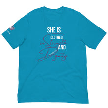 Load image into Gallery viewer, Women's "Proverbs 31:25" Premium t-shirt