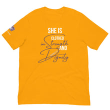 Load image into Gallery viewer, Women's "Proverbs 31:25" Premium t-shirt