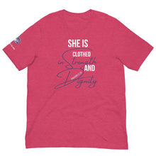 Load image into Gallery viewer, Women's "Proverbs 31:25" Premium t-shirt