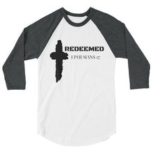 Load image into Gallery viewer, Men's "Redeemed"V2 3/4 sleeve raglan shirt
