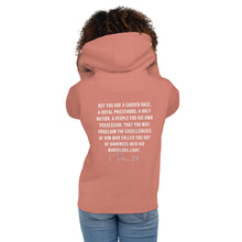 Load image into Gallery viewer, Women&#39;s &quot;Chosen&quot;Hoodie with Scripture
