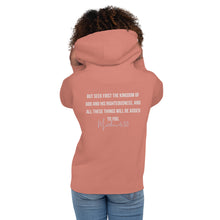 Load image into Gallery viewer, Women&#39;s &quot;Kindgom Livin&quot; Hoodie with Scripture
