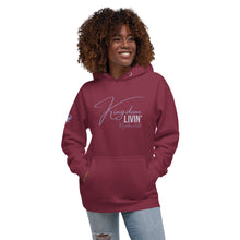 Load image into Gallery viewer, Women&#39;s &quot;Kindgom Livin&quot; Hoodie with Scripture
