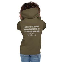 Load image into Gallery viewer, Women&#39;s &quot;Kindgom Livin&quot; Hoodie with Scripture
