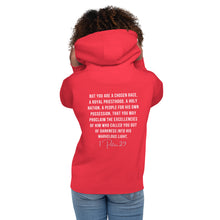 Load image into Gallery viewer, Women&#39;s &quot;Chosen&quot;Hoodie with Scripture
