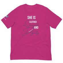 Load image into Gallery viewer, Women&#39;s &quot;Proverbs 31:25&quot; Premium t-shirt
