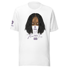 Load image into Gallery viewer, Women&#39;s Locks &quot;Be Still&quot; White Premium T-Shirt
