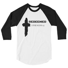 Load image into Gallery viewer, Men&#39;s &quot;Redeemed&quot;V2 3/4 sleeve raglan shirt
