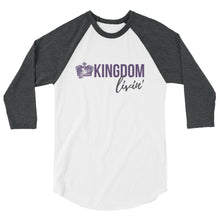Load image into Gallery viewer, Women&#39;s &quot;Kingdom&quot; 3/4 sleeve raglan shirt
